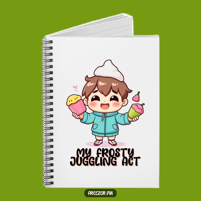Funny Frozen Food Juggler Notebook: Jot Down Your Talents!