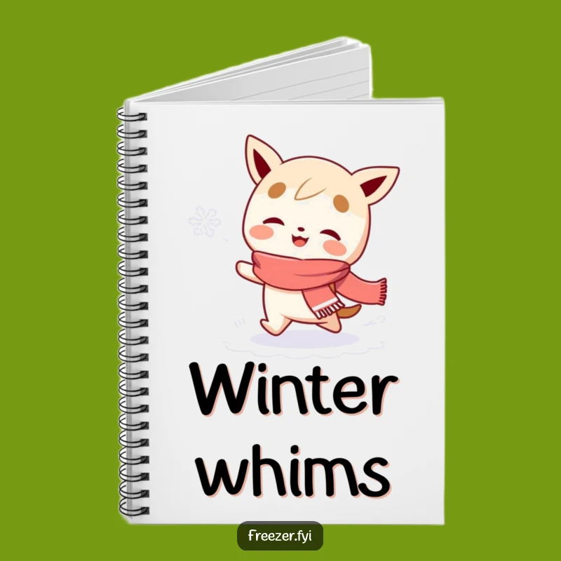 Funny Snowflake Chaser Notebook: Scarfed Character Journal, Creative Humorous Gift