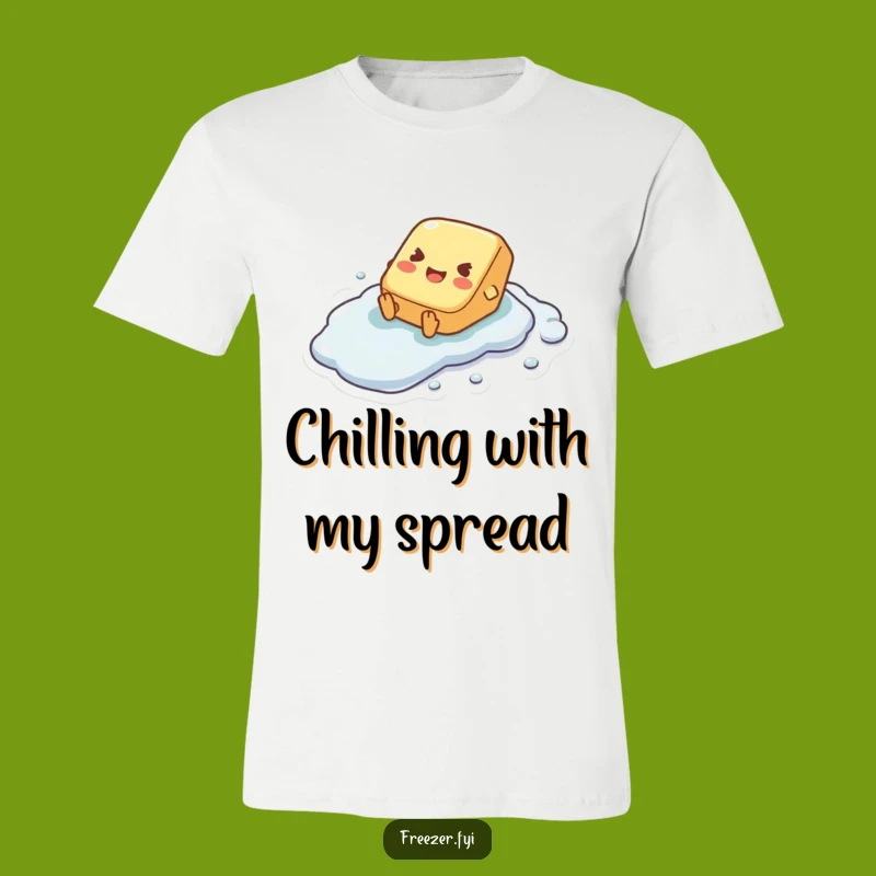 Funny Butter Pat Sliding T-Shirt - Joyful Frosty Fun Tee for a Laugh