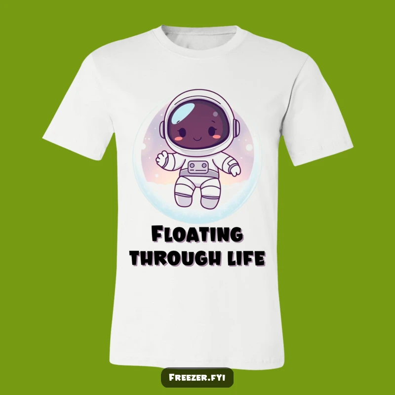Funny Happy Astronaut Orb T-Shirt - Out of This World Style