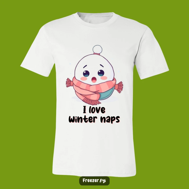 Funny Surprised Snowball T-Shirt - Cozy Winter Mishap Tee