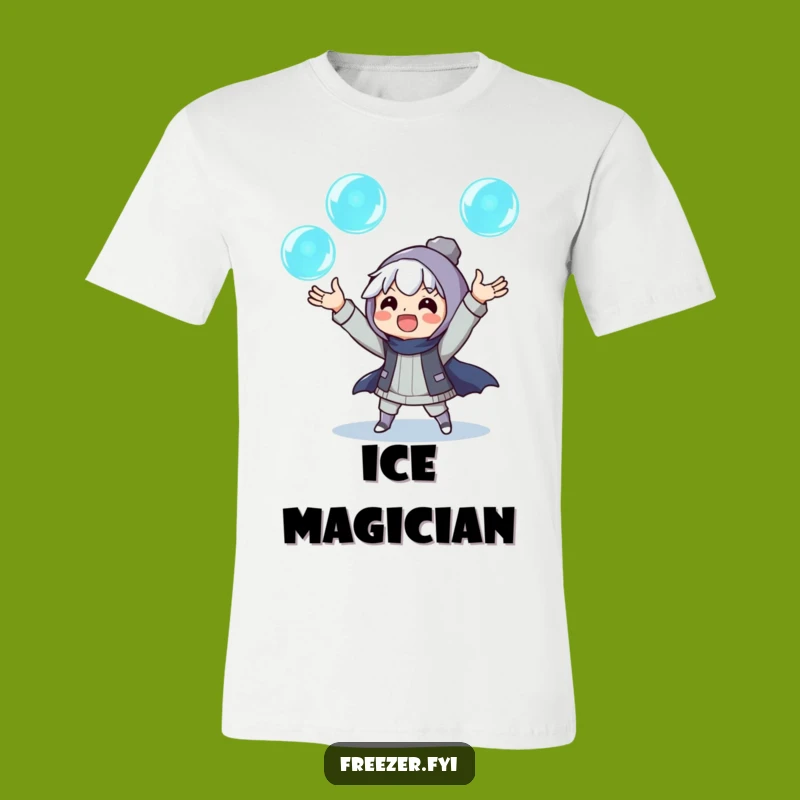 Funny Ice Juggler T-Shirt: Glowing Orbs, Thrilling Humorous Gift
