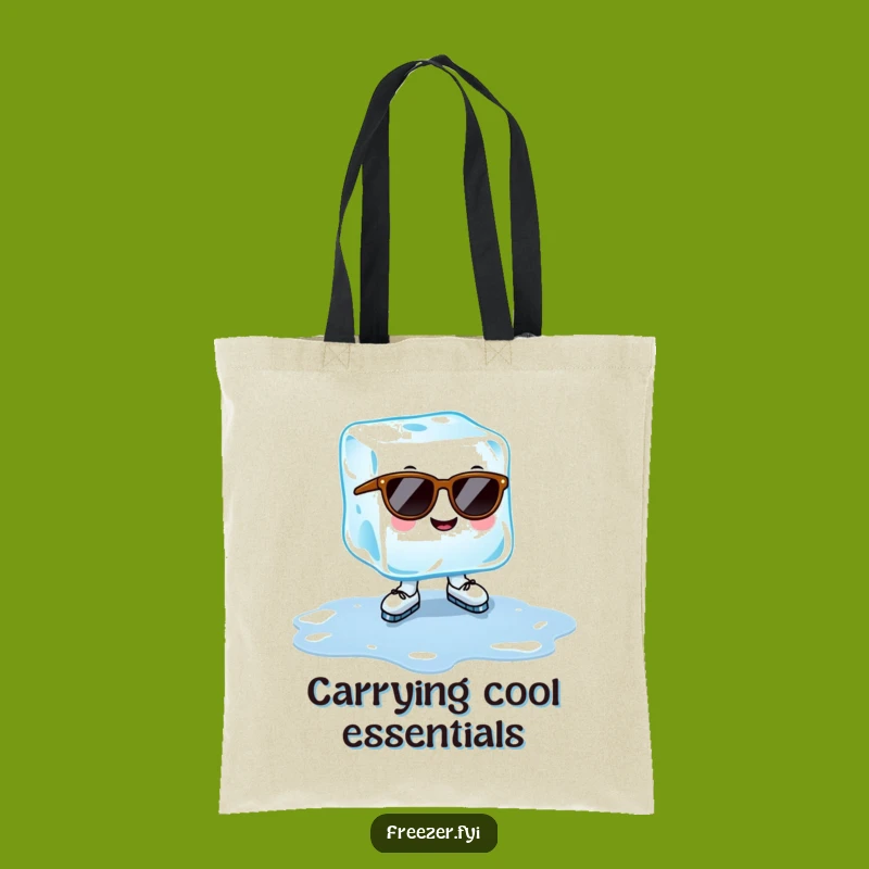 Funny Cheerful Ice Cube Tote Bag: Cool Summer Accessory & Gift