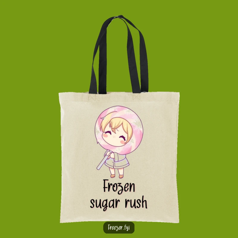 Funny Frosty Lollipop Character Tote Bag - Carry Your Sweets with Hilarious Style