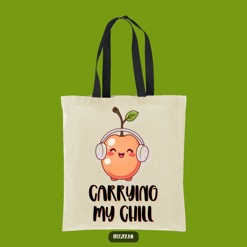Funny Cherry Earmuff Tote Bag: Carry Warmth and Smiles