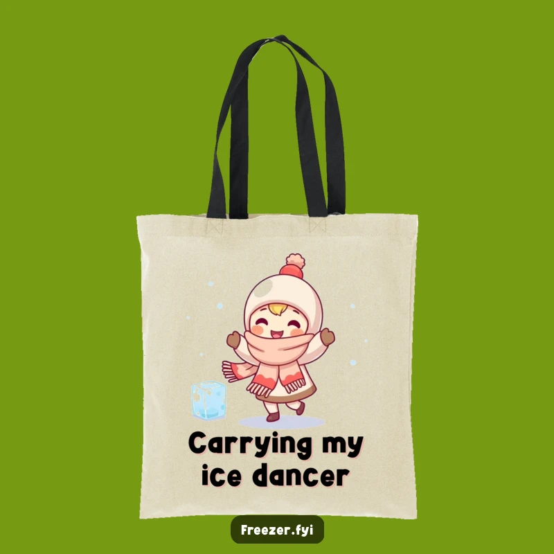 Funny Dancing Character Tote: Scarf Friend & Ice Cube Bag, Chic Humorous Gift