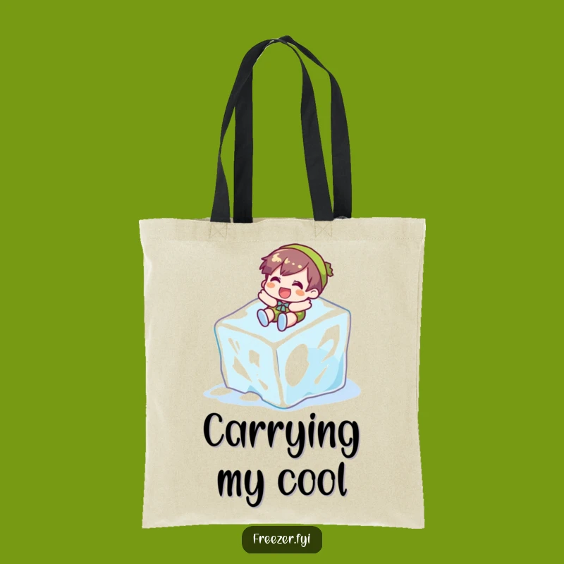 Funny Ice Cube Sliding Tote Bag - Carry Your Cool Vibes