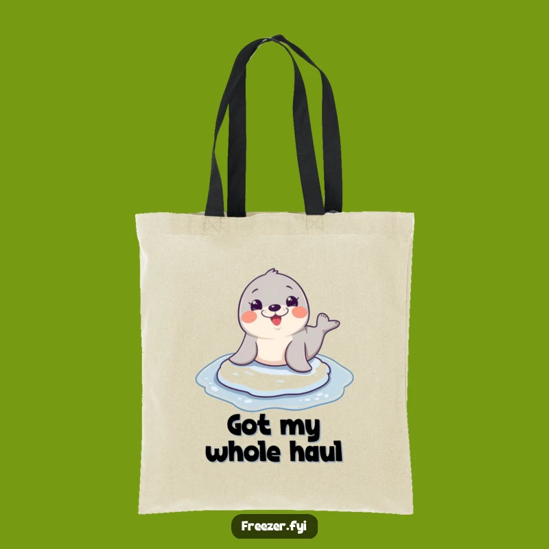 Funny Seal Sliding Tote Bag: Carry Humor Everywhere You Go!
