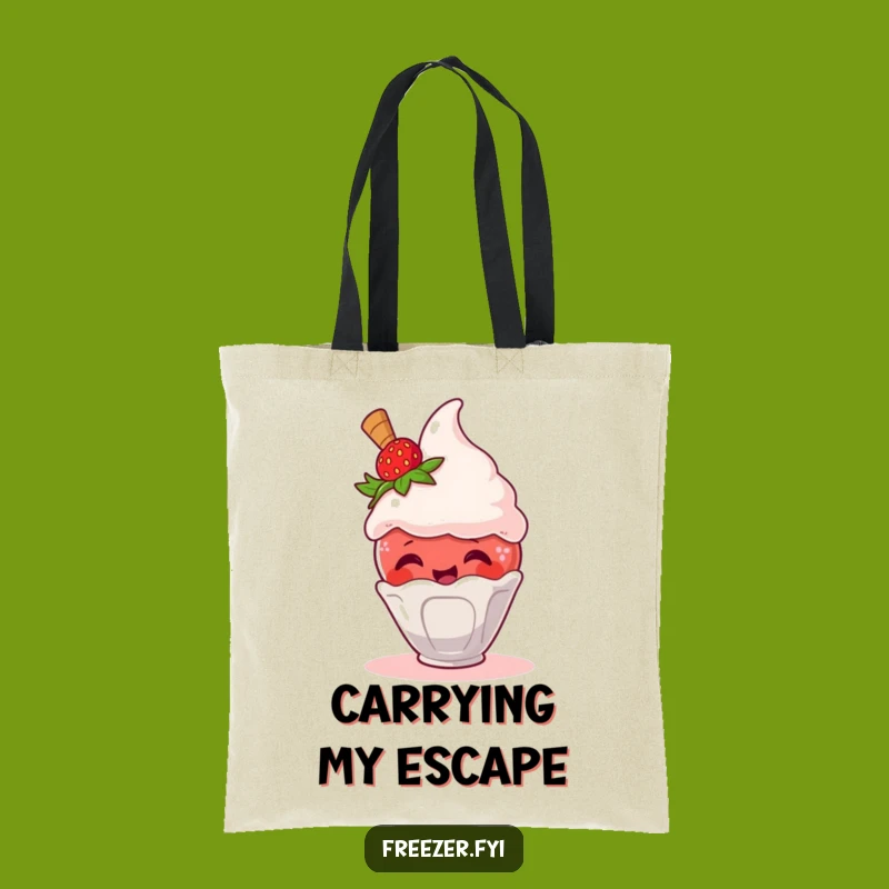 Funny Strawberry Ice Cream Tote Bag: Carry Your Giggles and Escapes