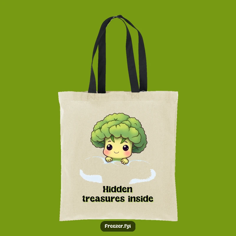 Funny Broccoli Fog Tote Bag: Carry Your Coolness Through the Mist