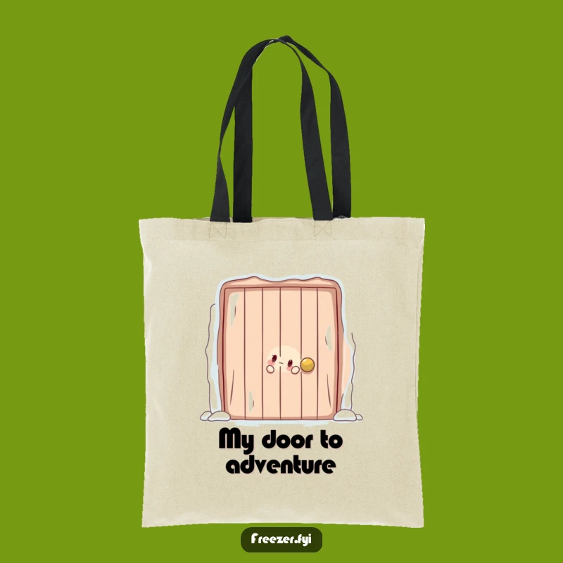 Playful Peek Tote Bag: Frosty Door Surprise Carry-All